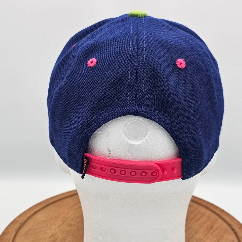 RSVLTS The Office Schrute Farms Beet Hat Sloped‎ Crown Navy Pink Snapback Cap